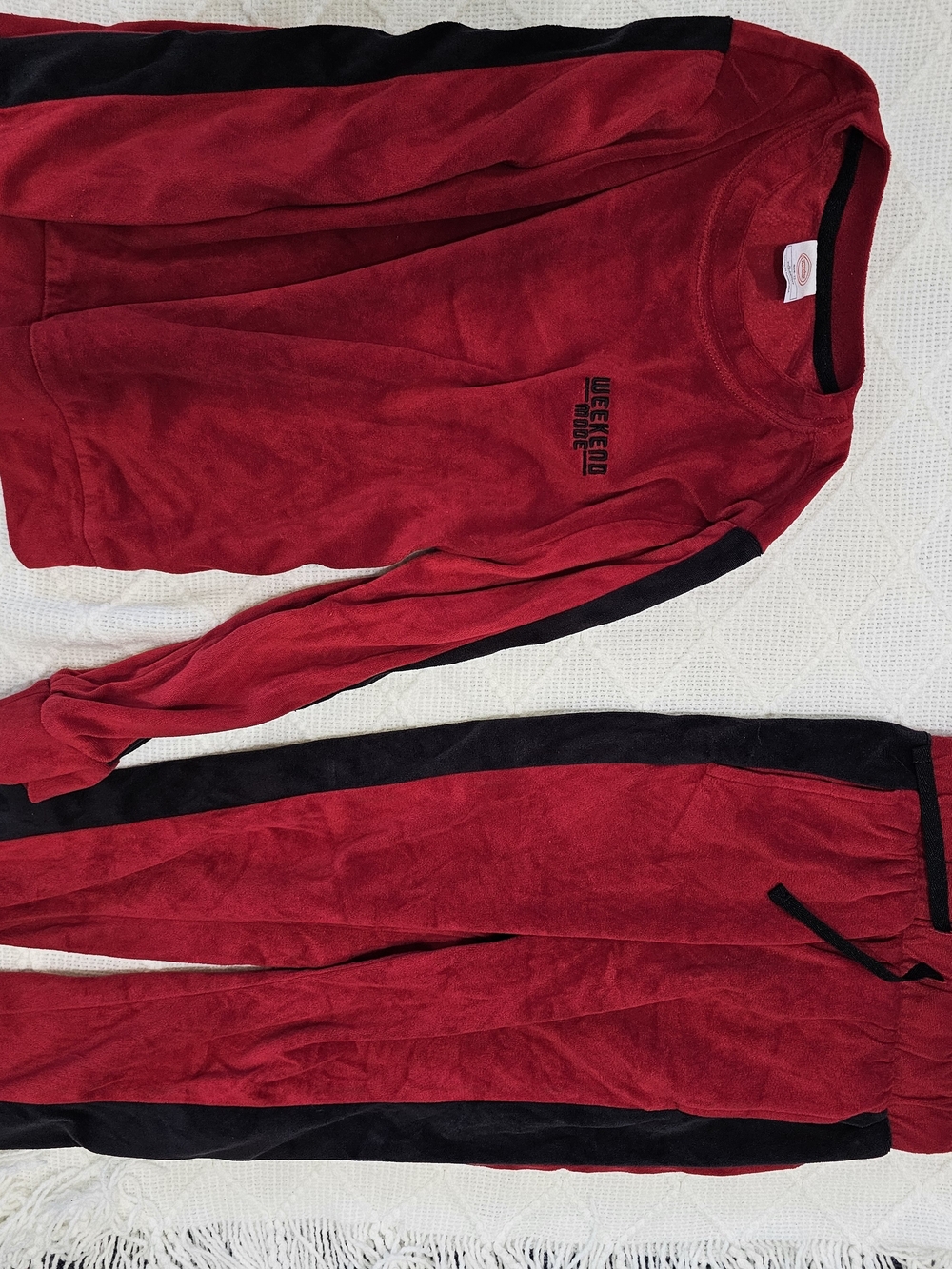 Wonder Nation Red Kids Velour Suit Matching Set